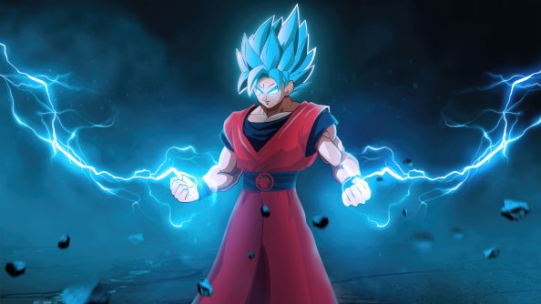 Goku With Lightening Powers
