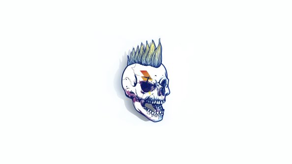 Skull Punk Minimal 4k