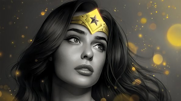 Wonder Woman Gold Queen 4k