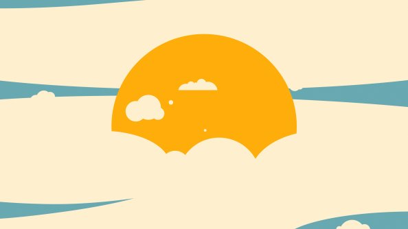 Sun In Clouds Minimalism 4k