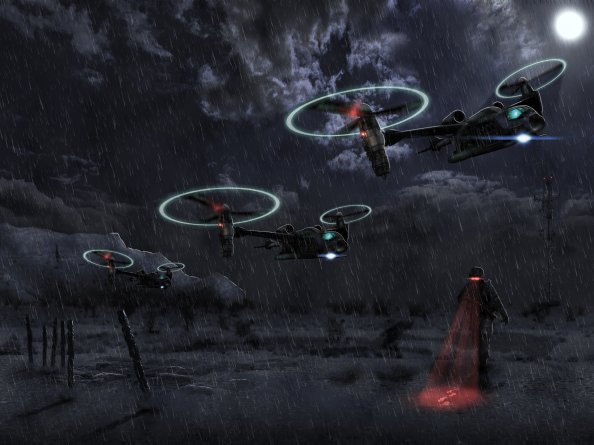 Flying Ships Solider Searching