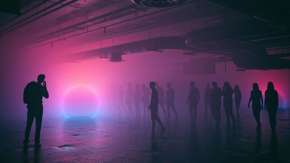 Subway Terminal Digital Art 4k