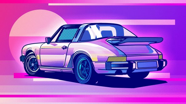 Porsche 911 Classic Illustration