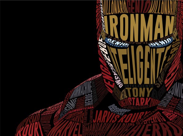 Iron Man Typographic Illustration