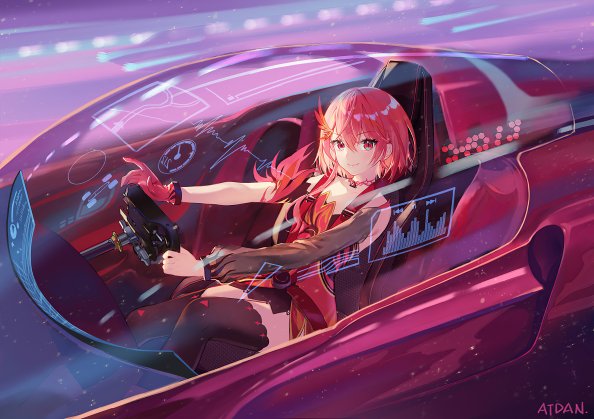 Anime Girl For Scifi Ride 4k