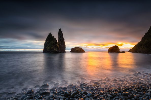 Portugal Sunrises And Sunsets Coast Stones Alagoa 4k