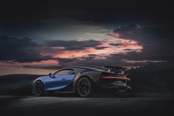 Blue Bugatti Chiron Sport 2020 4k
