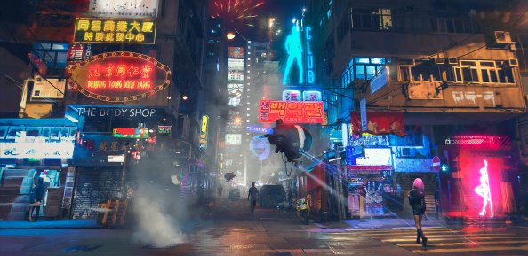 Cyberpunk Street Digital Art 4k