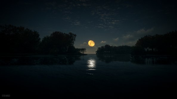 River Stream Dark 4k