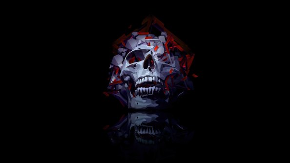 Skull Roses 4k