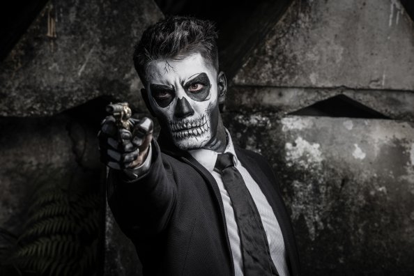 Skull Face Guy Shooting