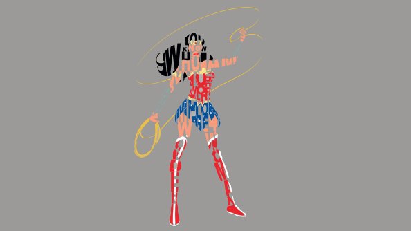 Wonder Woman Typography 4k