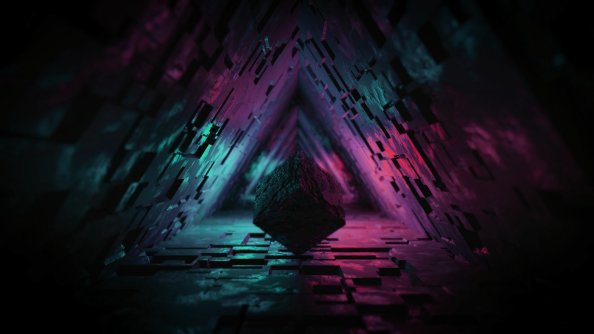 Digital Cave 3d Triangle 4k