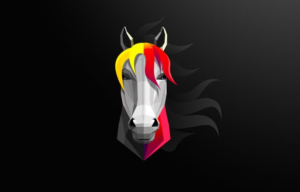 Horse Abstract Minimalist 8k