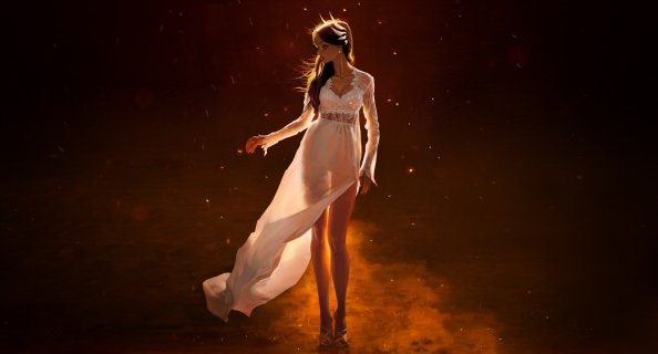 Pretty Girl In White Dress