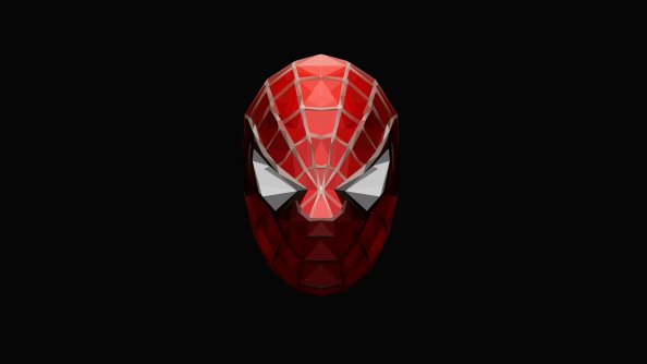 Spiderman Low Poly 4k