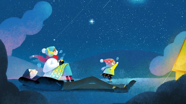 December Holidays Camping With Family Digital Art