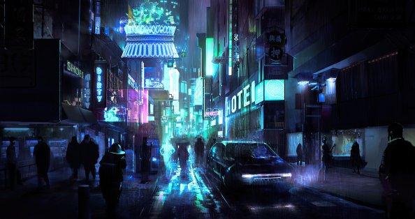 Cyberpunk Street Night 4k