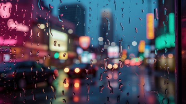 Rain Drops Window 4k