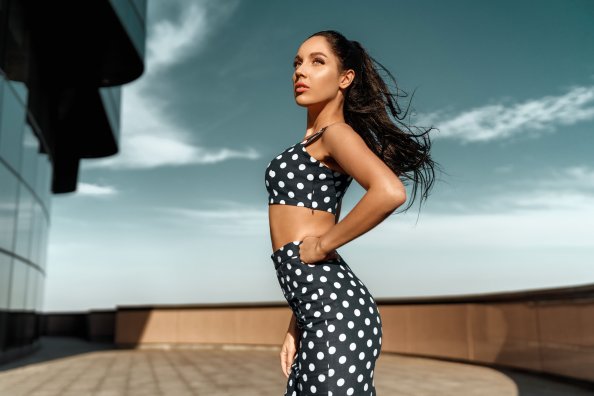Girl On Roof Side