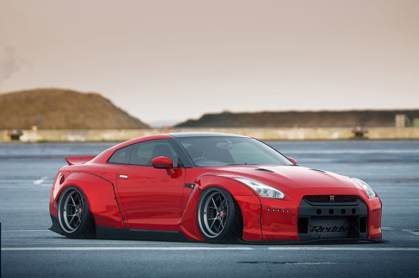 Rocket Bunny Nissan GTR Front Look 4k