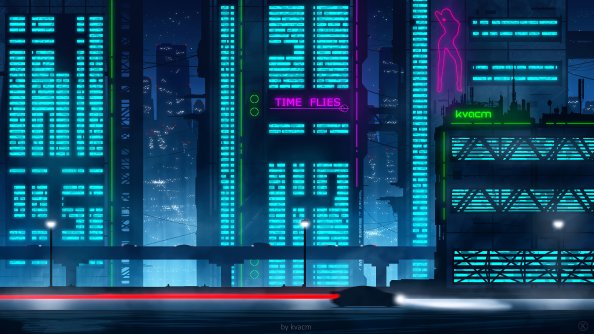 Time Flies Retrowave Car Joruney 4k