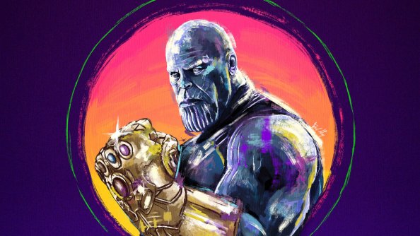 4k Thanos Sketch Artwork