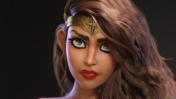 Wonder Woman Closeup Fanart 4k