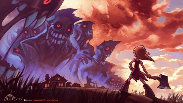 Warrior Cartoon Vs Ghosts Fan Art