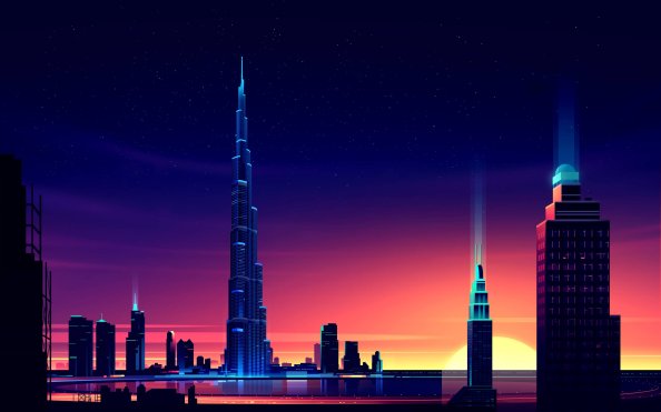Dubai Burj Khalifa Minimalist