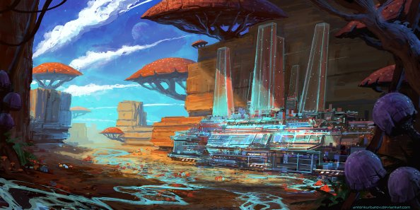 Cityscape Clouds Bright Canyon Drawing Paintings