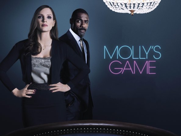 Mollys Game 2017 Jessica Chastain Idris Elba Poster