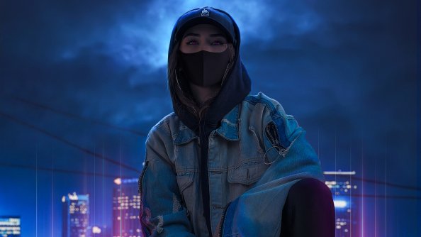 Girl With Skateboard 4k