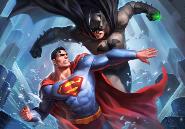 Artwork Batman Superman Fight