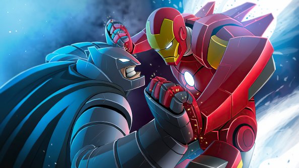 Bat Man And Iron Man