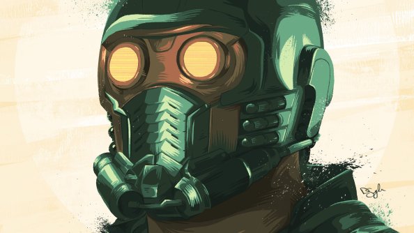 Star Lord Closeup Art