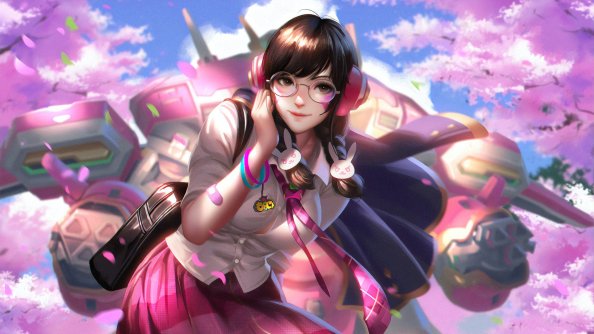 Dva Overwatch School Girl