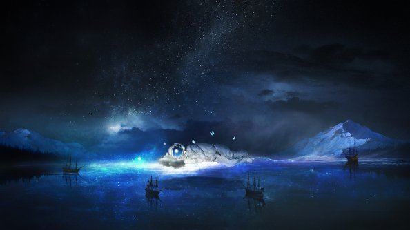 Stellar Astronaut Dream Fantasy Boats Artwork