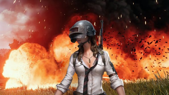 Pubg Helmet Girl Artwork