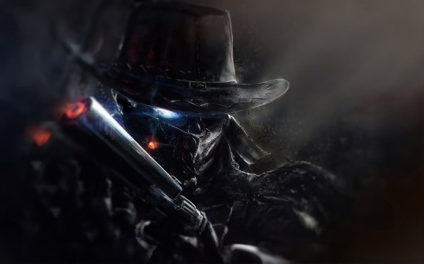 Shadow Man With Gun 4k
