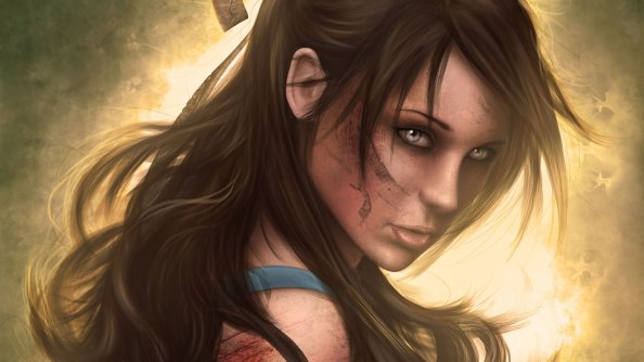Tomb Raider Girl Brunette Hair Fantasy Artwork