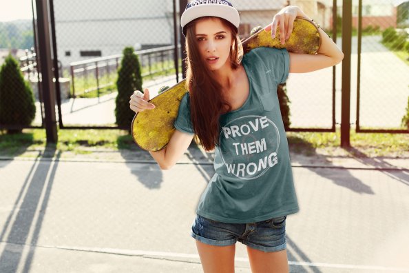 Girl With Skateboard