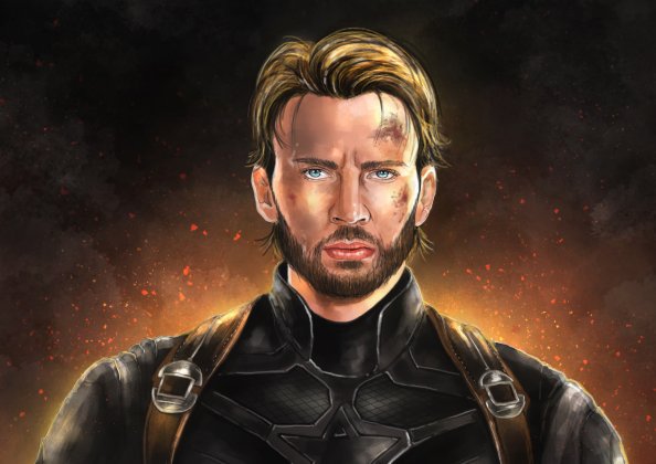 Captain America With Beard Artwork