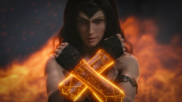 Wonder Woman Arms Closed Art