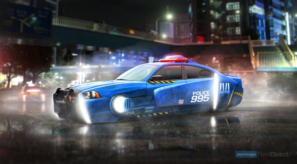 Blade Runner Spinner Dodge Charger Police Car