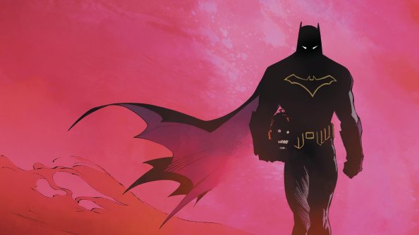 4k Batman Pink Background