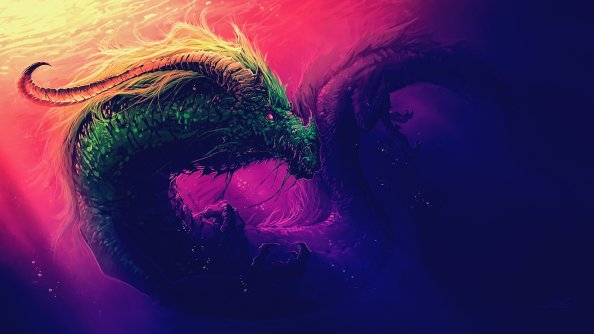 Sea Serpent Digital Art 4k