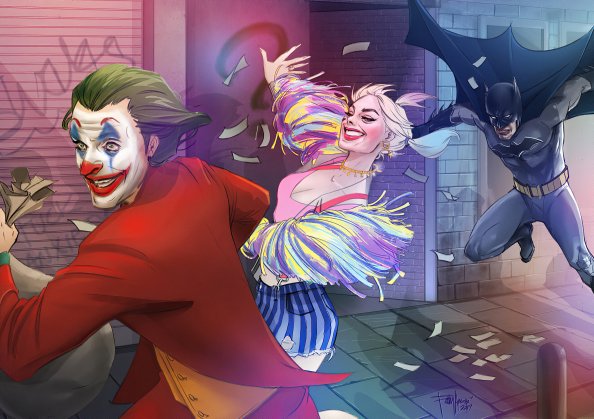 Joker And Harley Quinn Runaway