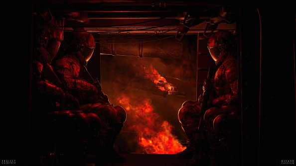 Troopers Helicopter 4k