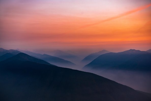 Hazy Sunset In Olympic National Park 5k